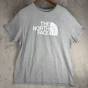 The North Face Womens XXL Heather Grey Logo Graphic T-Shirt Short Sleeve